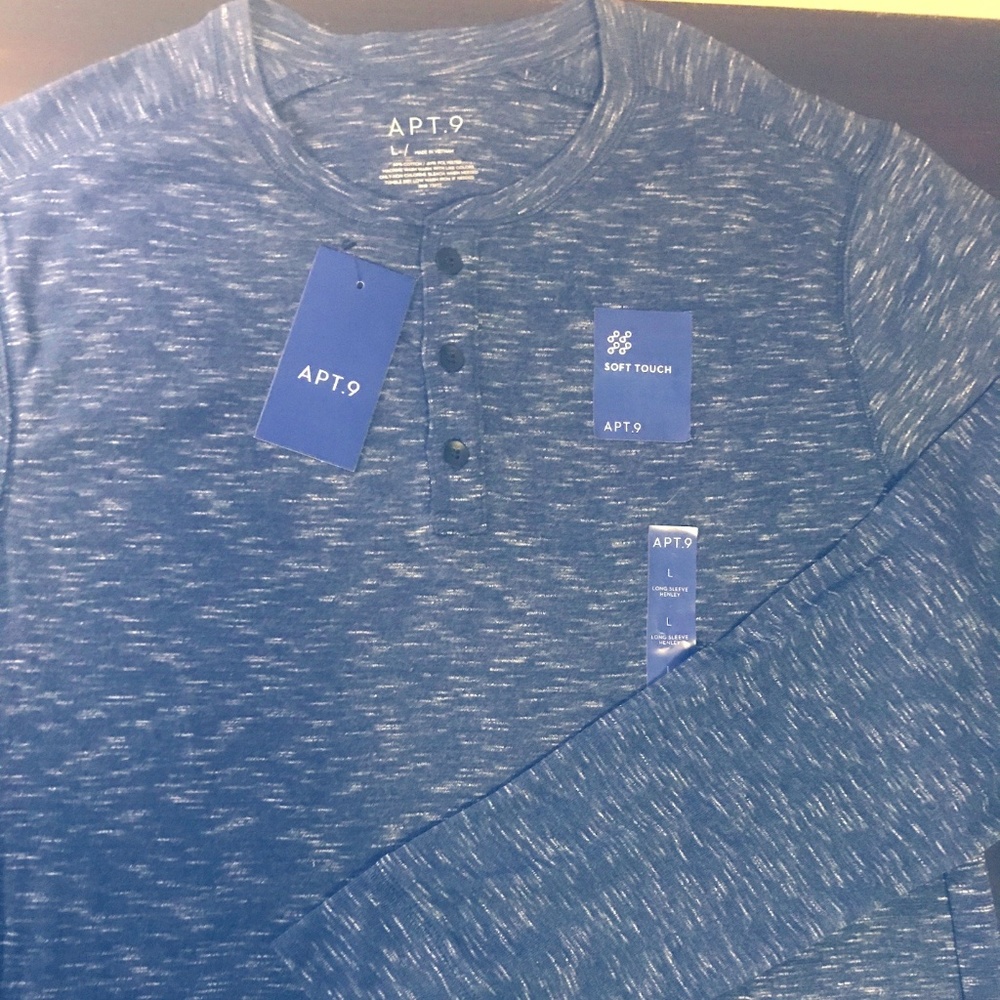 Apt. 9 Long Sleeve Henley T Shirt